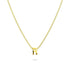 Initials Brick Alphabet Letter Necklace Gold Layered Steel Jewellery
